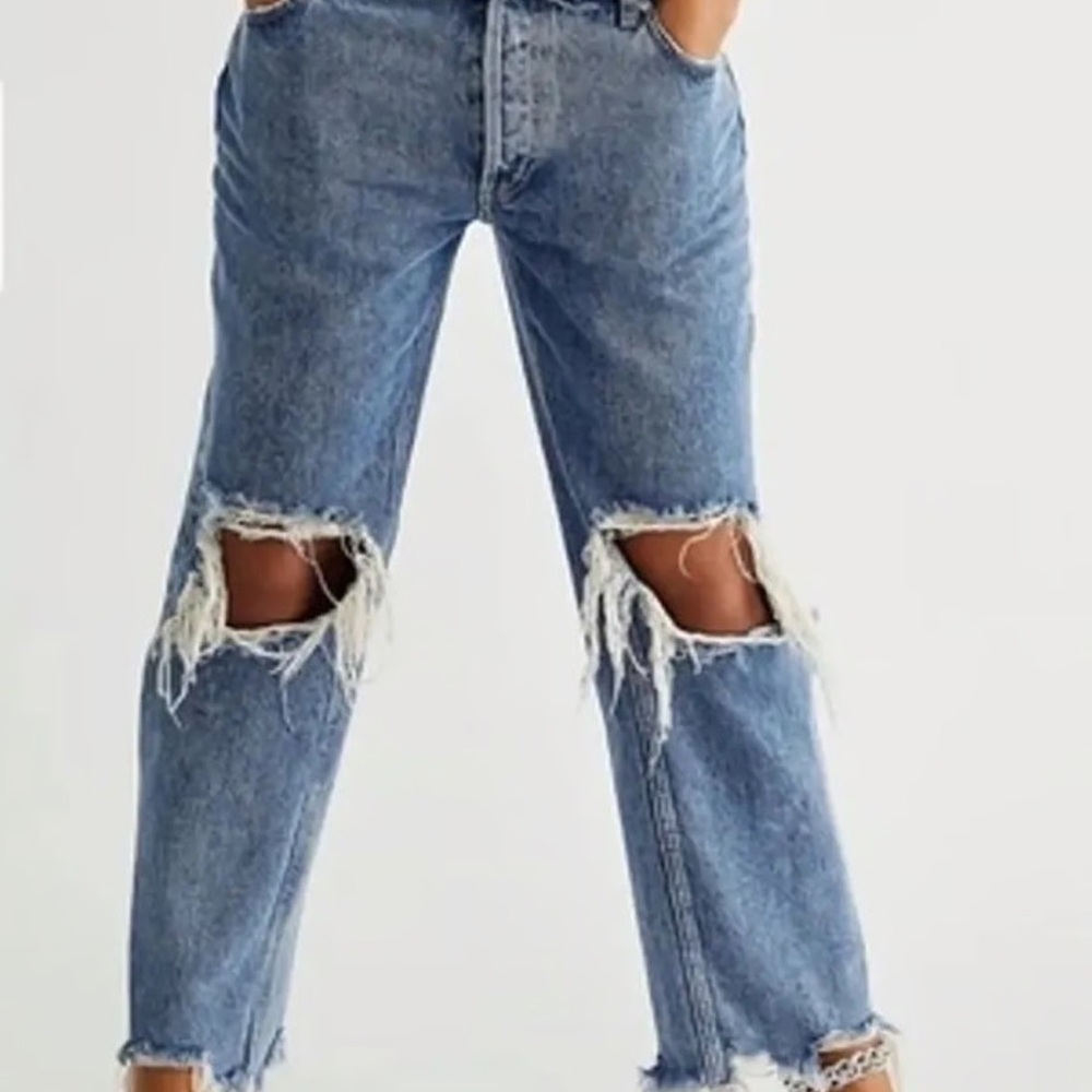We The Free Distressed Blue Jeans